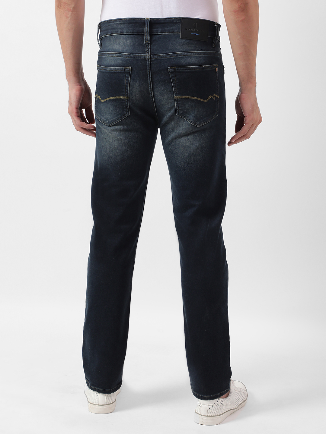 Numero Uno Men Faded Dark Blue Jeans